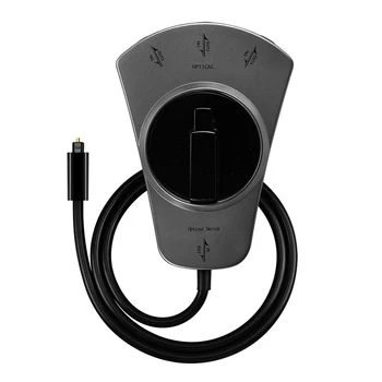 

3-Channel Audio Switcher Manual Twisted Fiber Switcher Three-Cut One Wireless Fiber Converter