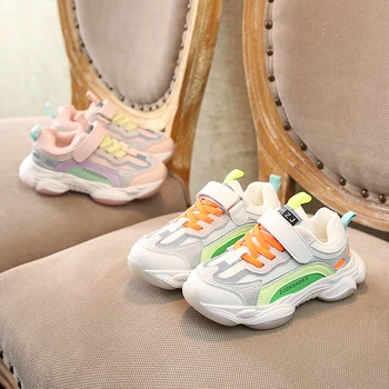 

Autumn Boys Girls Fashion Breathable Sneakers Children School Sport Shoes Soft Running Shoes Wear Resistant SX455