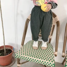 Мягкие повседневные штаны для мальчиков и девочек штаны для детского сада осенняя одежда новые стильные детские штаны-шаровары в Корейском стиле для малышей