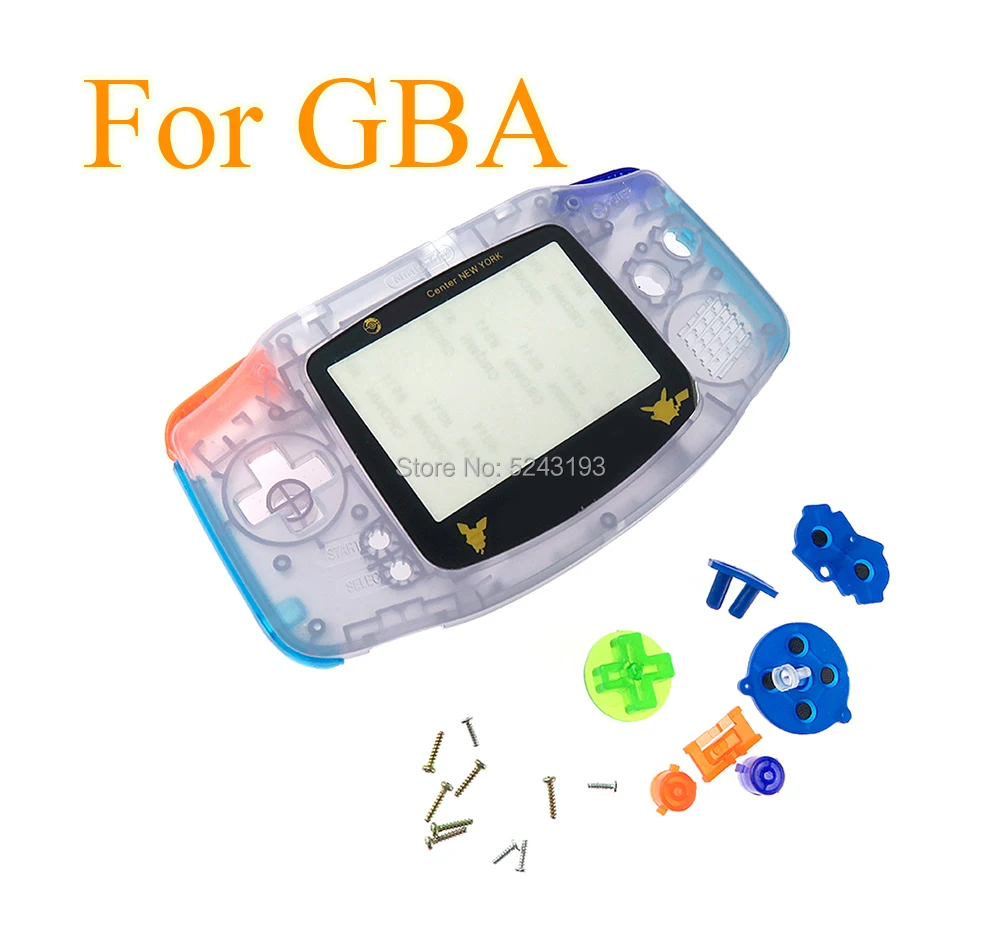 1 комплект для GBA Dreamy полный корпус резиновые кнопки-подкладки винты объектива