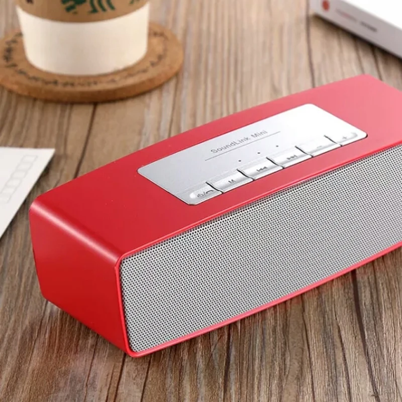 Двойной динамик беспроводной Bluetooth динамик сабвуфер открытый портативный компьютер динамик Настольный динамик CC256 - Цвет: red