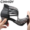 CINMIDY Rhinestone Dance Shoes Women Ballroom Dance Shoes Salsa Latin Dance Shoes Modern Shoes Indoor Soft Sole Party Shoes 6