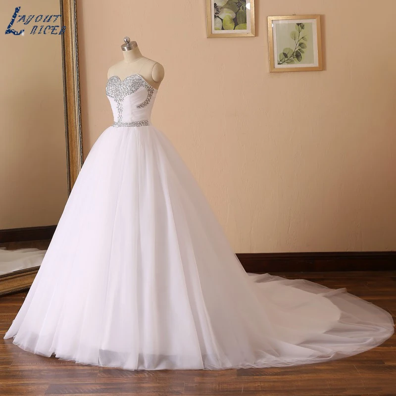 YQS004 Vestido De Noiva Горячая Распродажа, очаровательное свадебное платье трапециевидной формы без рукавов Милое Свадебное платье расшитое бусинами на заказ