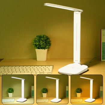 

New Eyes Protection LED Desk Lamp with Phone Holder Touch Switch Table Lamp USB Rechargeable Reading Lights for Children Kids
