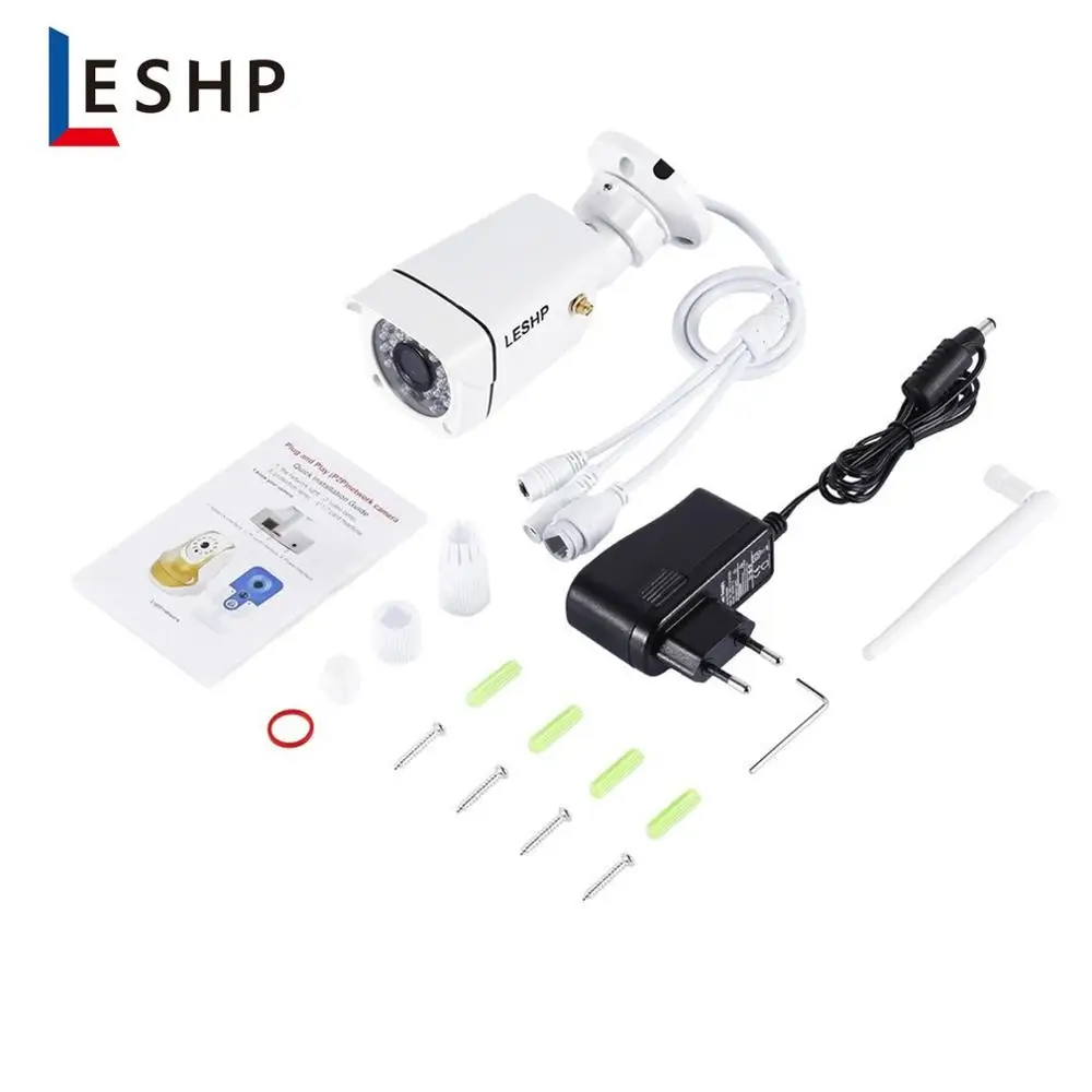 

100W 1/4 CMOS 24 IR LED Weatherproof IP66 Wireless Wifi Bullet Camera For Outdoor Security