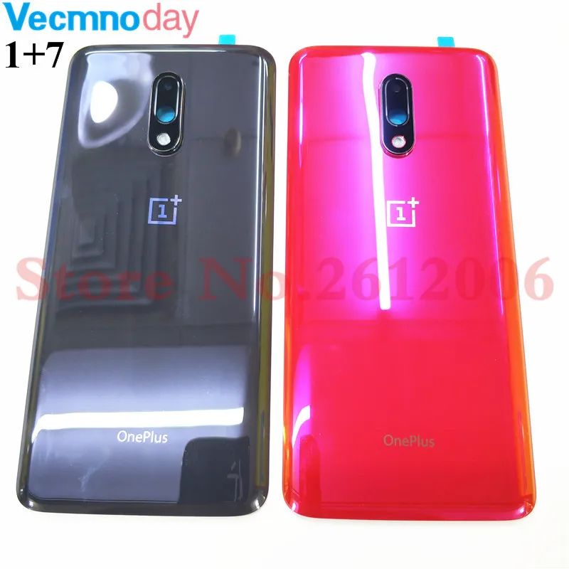 

100% Original 3D Glass Back Battery Cover Rear Door Housing Case For Oneplus 7 Oneplus7 With Camera Lens Replacement