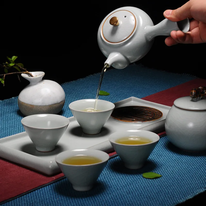 

Ru Kung Fu Tea Have Suit Fast Off The Cup Travel Portable Ru Tea Set Bring Tray
