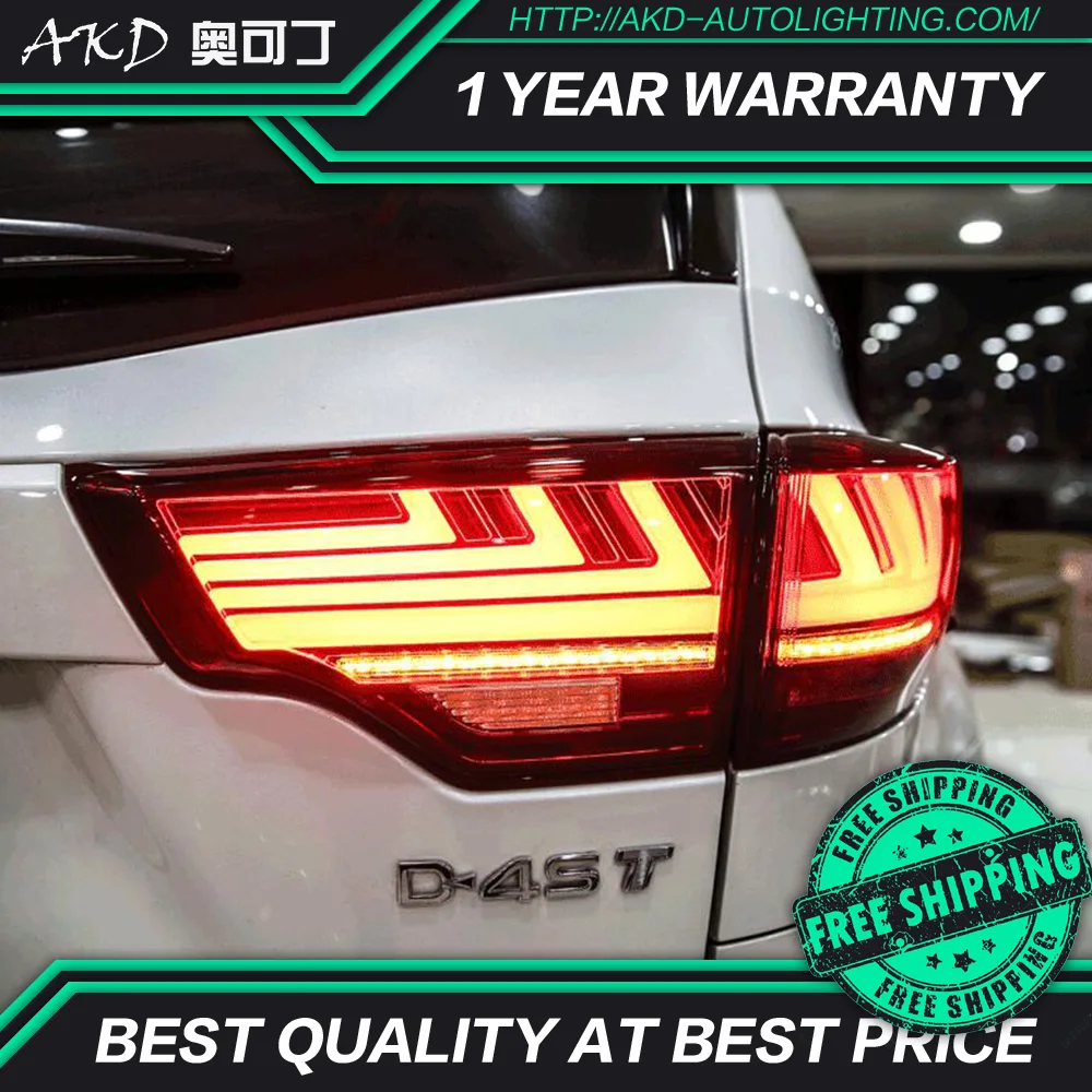 AKD Тюнинг автомобилей задние фары для Toyota Highlander KLUGER 2015 2019 светодиодный ные DRL
