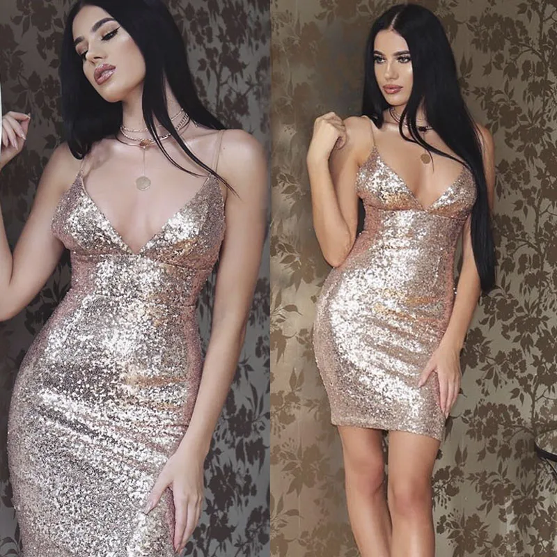 vestido de festa curto brilhante