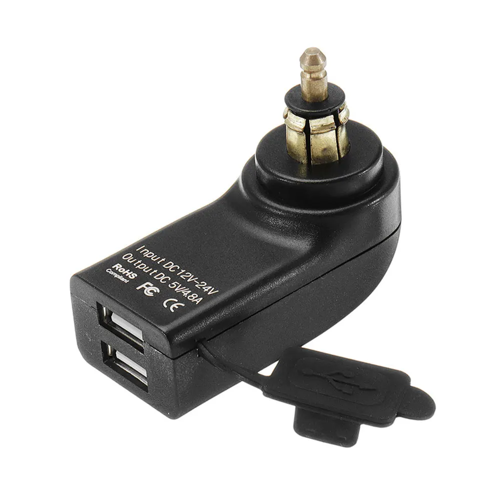 Адаптер для мотоцикла USB Зарядное устройство Dual Мощность usb Зарядное устройство гнездо для автомобильного прикуривателя для большинства 12-24V транспортных средств