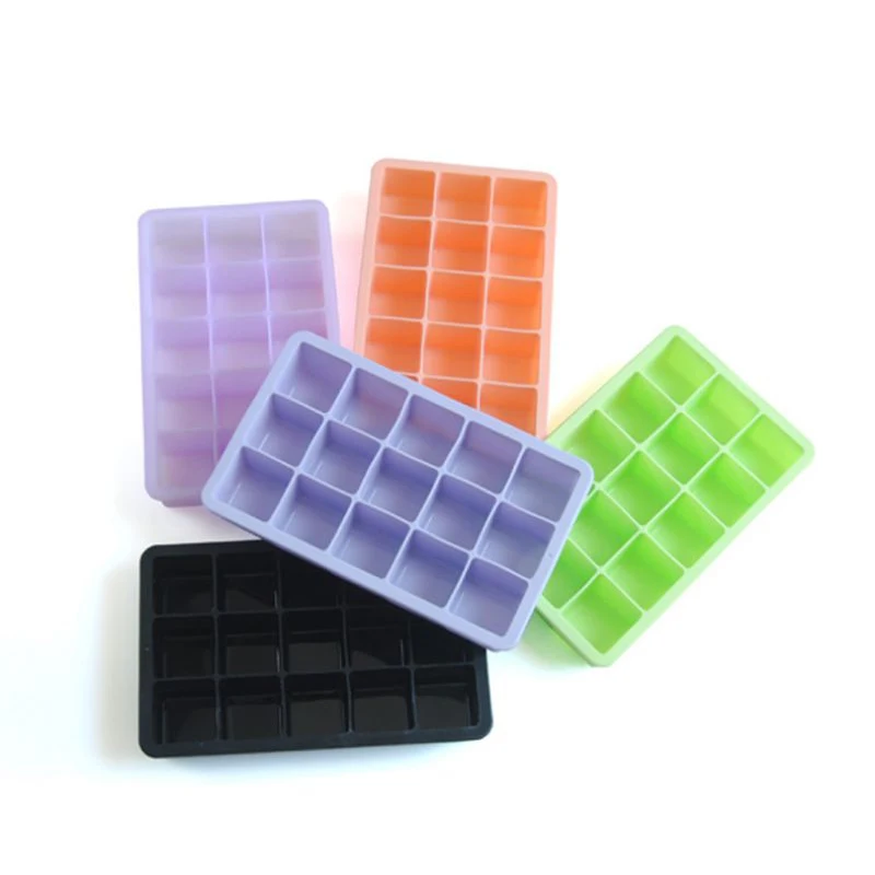 Силиконовый поднос для льда Пластиковая Крышка Коробка Форма для льда Летний самодельный Лед Блок коробка для льда 24 Сетки лоток для льда