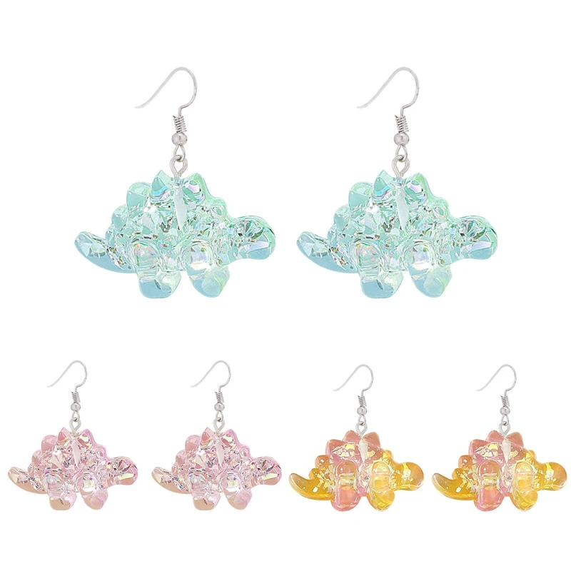 Cartoon resin retro creative cute dinosaur earrings personality fun acrylic pendant