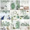 Luanqi Green Leaves Wall Stickers for Home Living Room Vinyl Wall Decal Tropical Plants Wall Sticker Door Murals Wallpaper Decor ► Photo 2/6