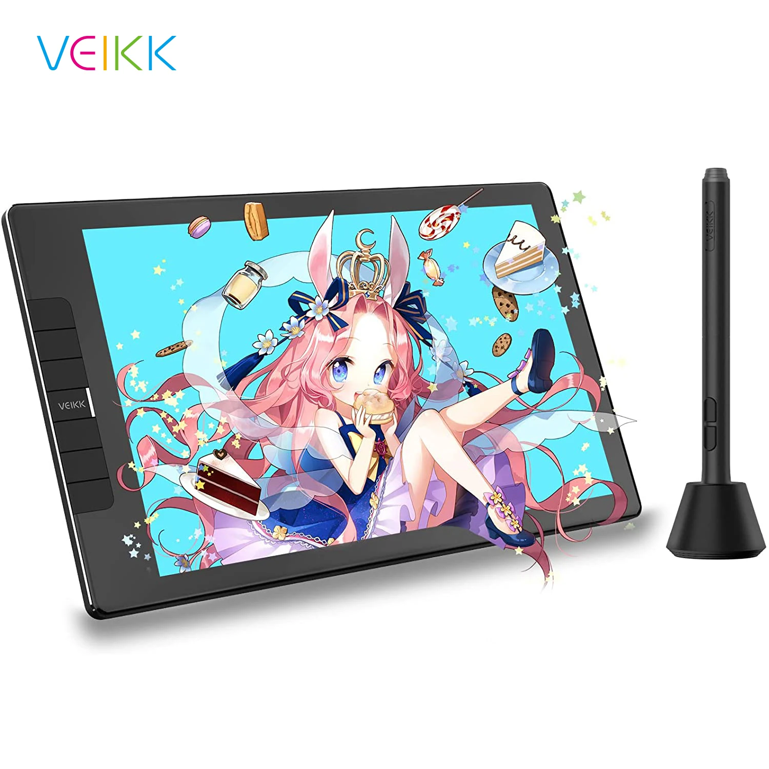 Графический планшет VEIKK VK1200 IPS HD графический экран с 6 клавишами быстрого доступа