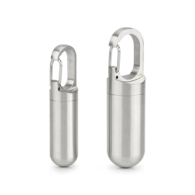 Stainless Steel Seal Bottle Canister Bottle EDC Keyring Accessories Outdoor Camping Small Tool