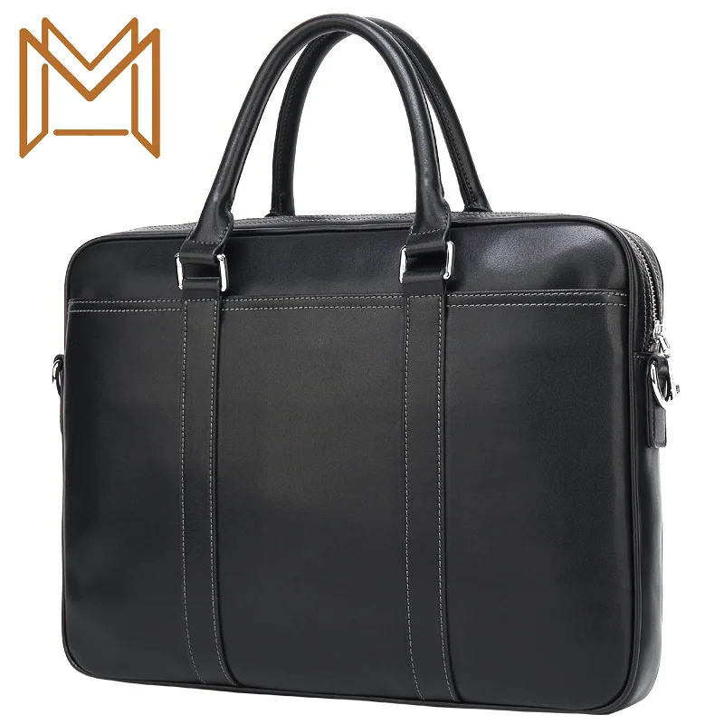 

2019 Cross Section Single Shoulder Span 14 Inch Computer Package Cowhide Male Business Affairs Briefcase Genuine Leather Man