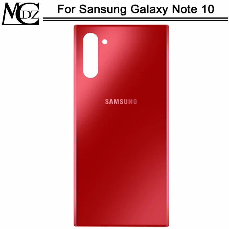 Note 10 крышка батареи для samsung Galaxy Note 10 задняя крышка телефона заднее стекло крышка Дверная панель Корпус чехол - Цвет: Red