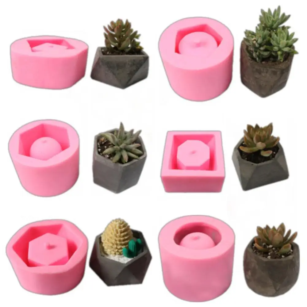 Креативный 3D DIY художественные формы бетонный цветочный горшок силиконовая