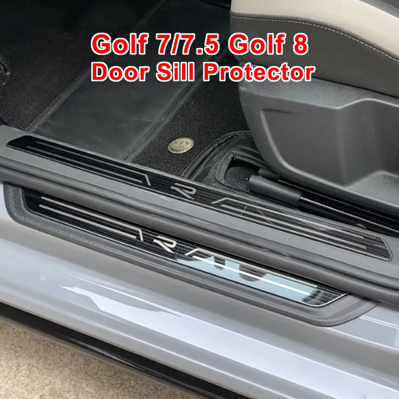 Защитная Наклейка на порог автомобиля для VW Golf 8 MK8 7 MK7 5 защитные накладки пороги