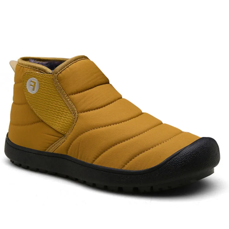 1912Camel Мужская обувь; большие размеры; водонепроницаемые ботильоны; botas hombre; мужские ботинки унисекс на меху; теплые зимние ботинки с плюшевой подкладкой; большие размеры - Цвет: 1912Camel