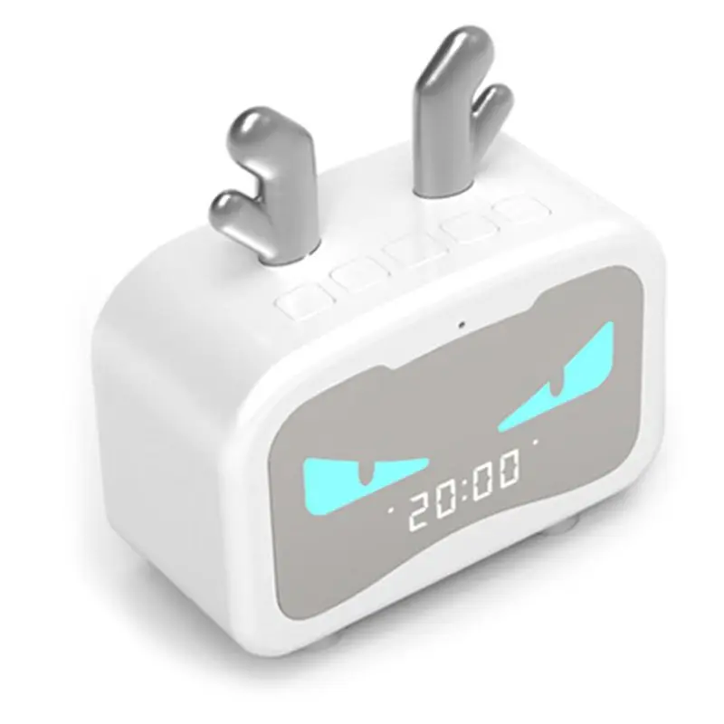 Милый дракон кошка Bluetooth 5,0 динамик Будильник Музыка USB СВЕТОДИОДНЫЙ светильник украшение - Цвет: white-3