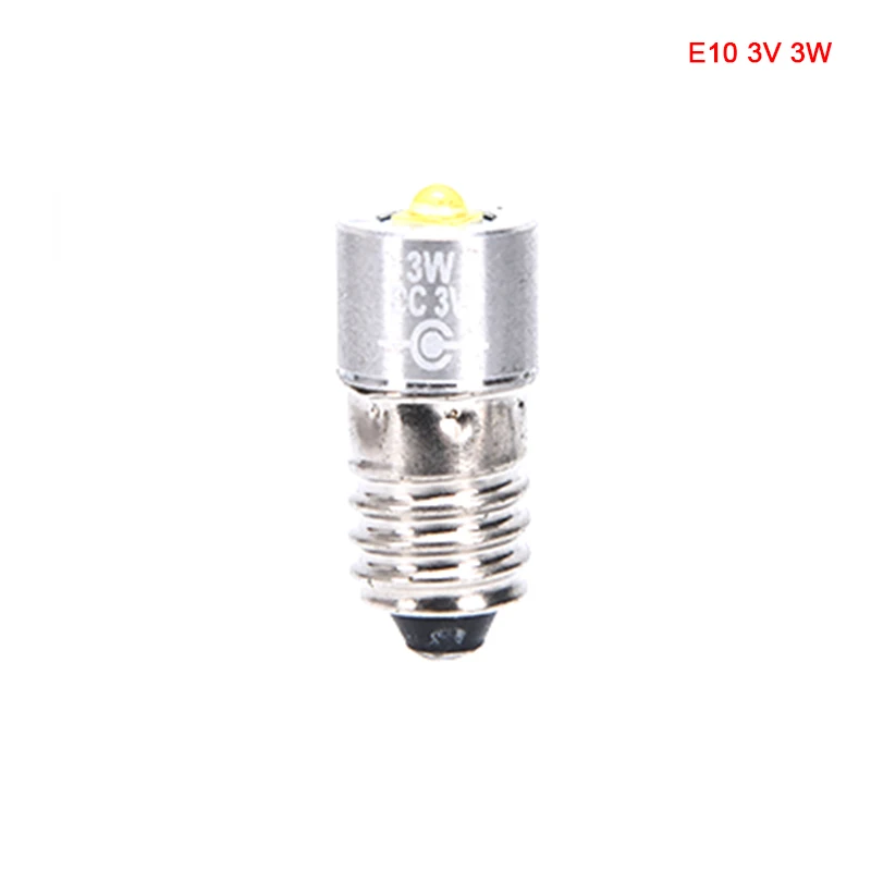 As pictures Metal 2.2cm X 1cm 3W E10 P13.5S LED For Focus Flashlight Replacement Bulb Torch Work Light Lamp - Испускаемый цвет: As pictures