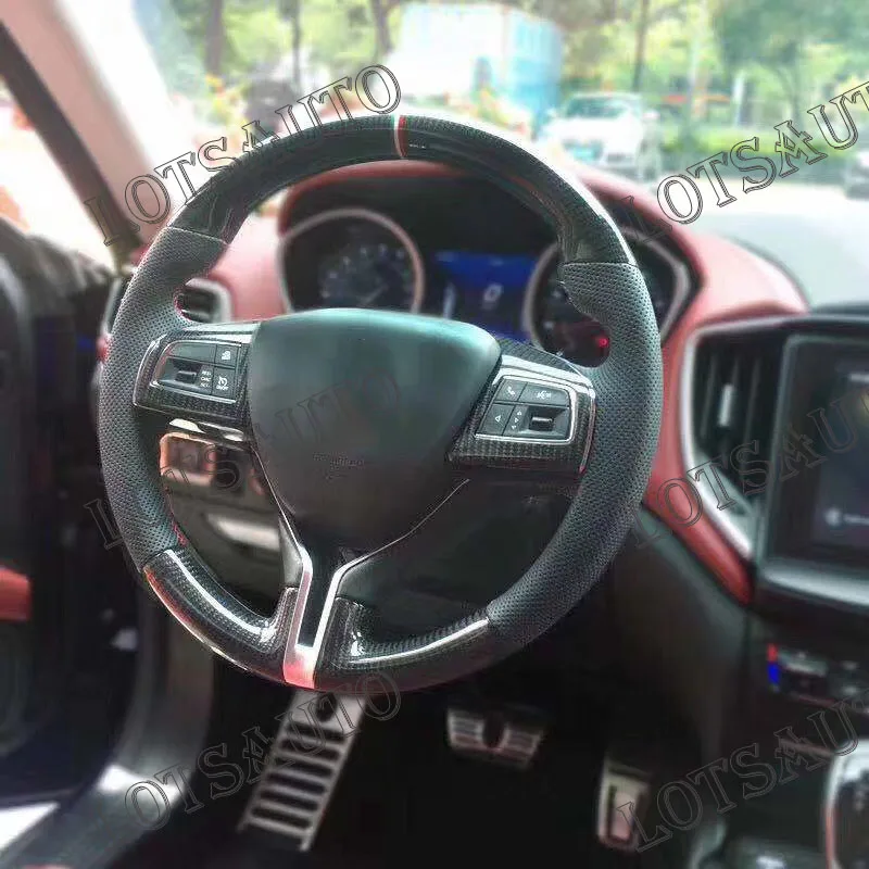 Настоящее углеродное волокно Levante Руль Подходит для 13-18 Maserati Ghibli Quattroporte автомобиля Стайлинг Замена - Цвет: design 2