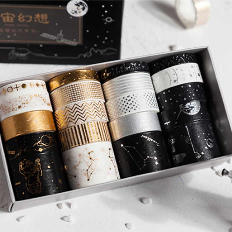 20 рулонов/лот Foiling Маскировка васи лента Набор самодельный декоративный дизайн лента для скрапбукинга для дневника канцелярские принадлежности для альбома школьные принадлежности подарок