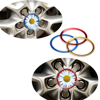 

New 4pcs Car Wheel hub center decorative stickers fit for hyundai ix35 octavia ssangyong kyron vw passat b6 hyundai kona