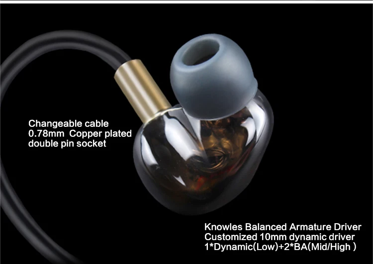 Oriolus наушники Finschi 1DD+ 1BA Hybrid technology Hifi Monitor In Ear