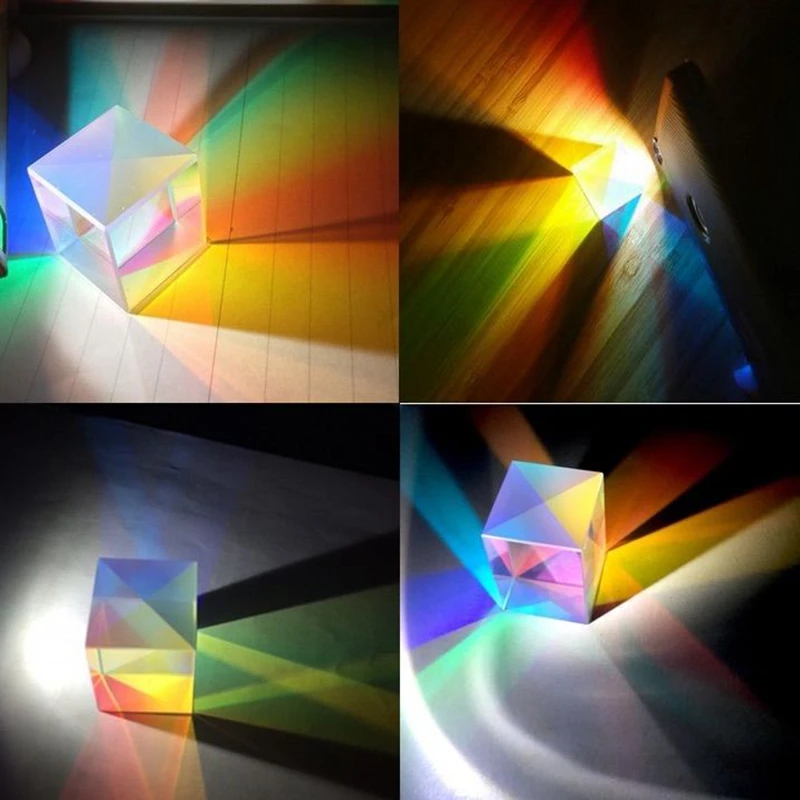 Оптический colorprism12.7 мм шестигранный яркий светильник ледяной куб луч разделяющий