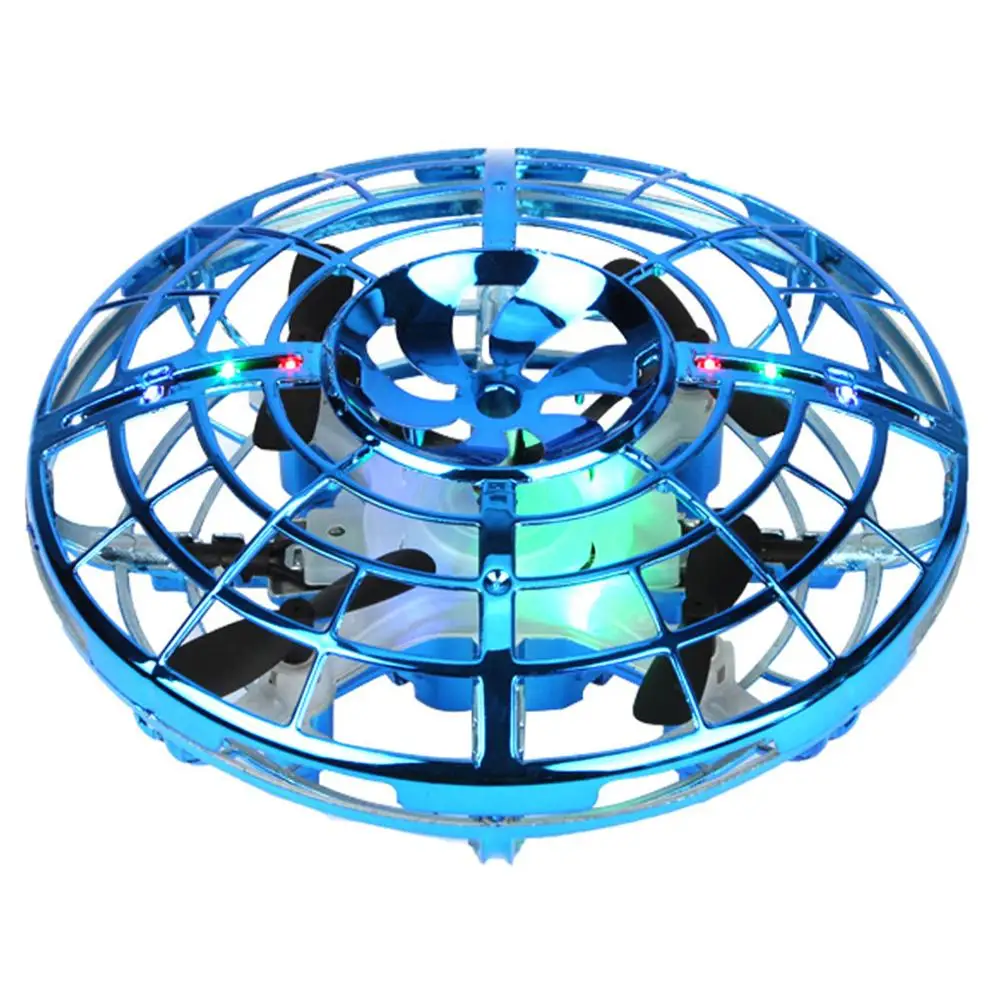 UFO Induction Aircraft Interactive Flying Toys with Rotating LED Lights Helicopter Gift for Kids Boys Girls 3