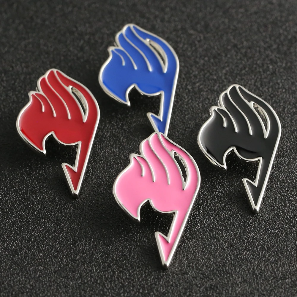 Fairy Tail Broche Pin's Pins Badge Logo Guilde Natsu Erza Lucy Grey Rouge 2,5 cm 
