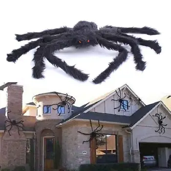 

Halloween Haunted House Secret Room 75cm Spider Black Red Spider Novelty Toy Scary Eye V4T6