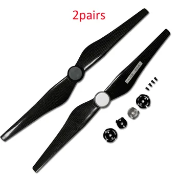 

2Pairs 1345 Carbon Fiber Self-locking Paddle 13 inch Blade Quick Release Propeller with Mounting Base for RC DJI Inspire 1 Drone