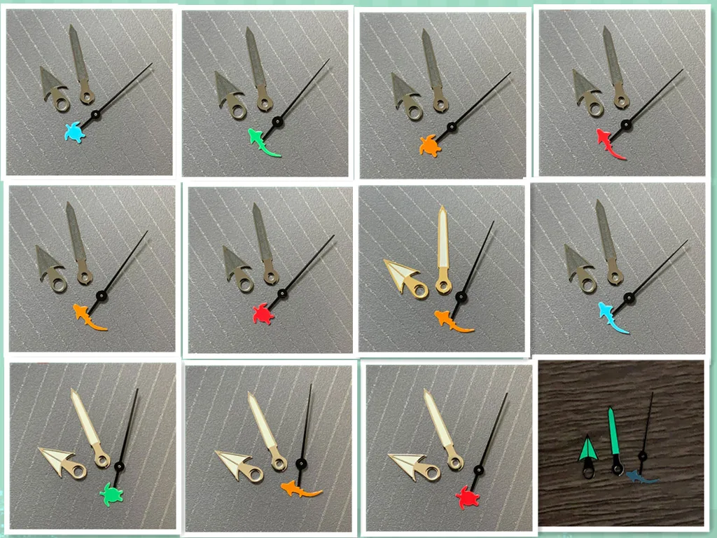 

NH35 watch hands gold sliler black with luminous for NH35 NH36 Automatic movement Shark second hand turtle second hands