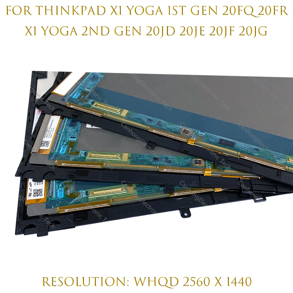 Tela Oled Sensível ao Toque Substituição e Montagem para Lenovo Thinkpad x1 Yoga 2nd Gen 20fq 20fr 20jd 20je 20jf 20jg 01aw977 01ax899 Tela de LCD do laptop - Imagem 3