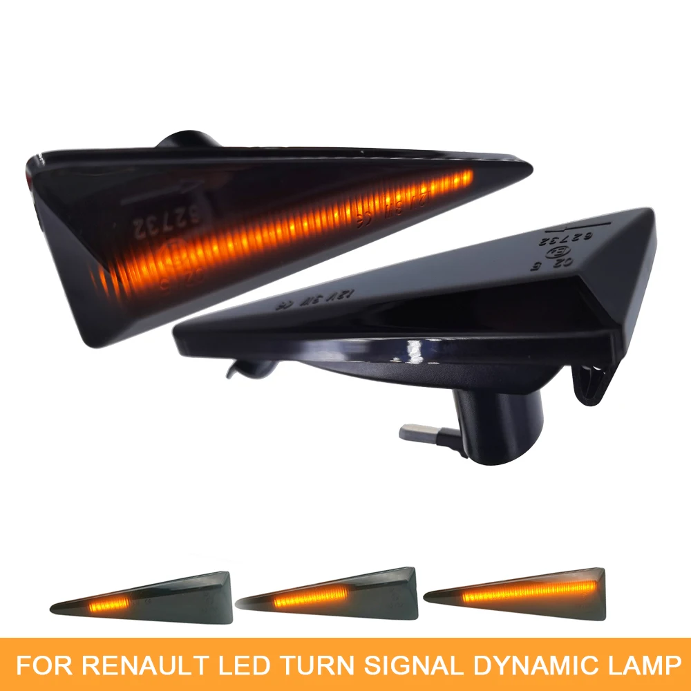 

2Pcs Sequential Blinker LED Side Marker Turn Signal Dynamic Lights For Renault Espace MK4 Megane MK2 Scenic MK2 Vel Satis Wind