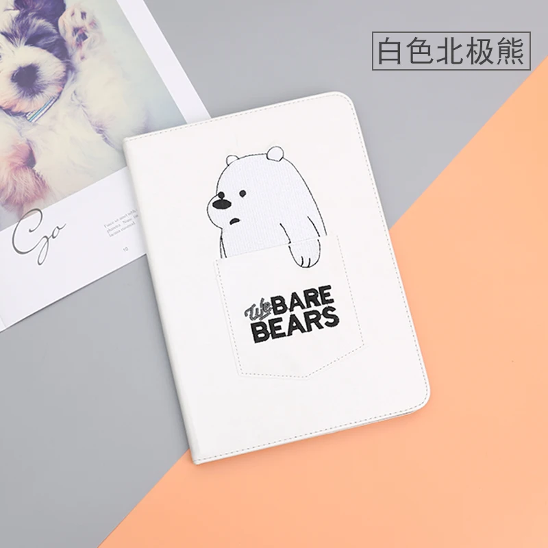 Вышивка в виде панды Солнечный медведь для iPad Mini2/3/4/5 Pro9.7 Air2 из искусственной кожи Умные флип-кейсы, Защитный чехол с подставкой Чехол