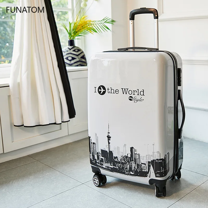 Hot 24 Inch ABS+PC Suitcase Travel Trolley Luggage Carry on Rolling Luggage Cabin Trolly Bag for Traveling Kids Luggage Bag