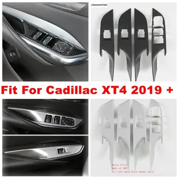 

Door Handle Holder Window Lift Button Switch Decoration Panel Cover Trim Fit For Cadillac XT4 2019 2020 ABS Matte / Carbon Fiber