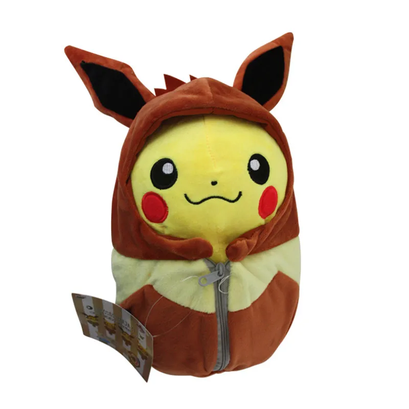 6 Стили Пикачу Плюшевые игрушки куклы косплей Charizard Ekans Eevee спальный мешок мягкие куклы животных на рождественский подарок
