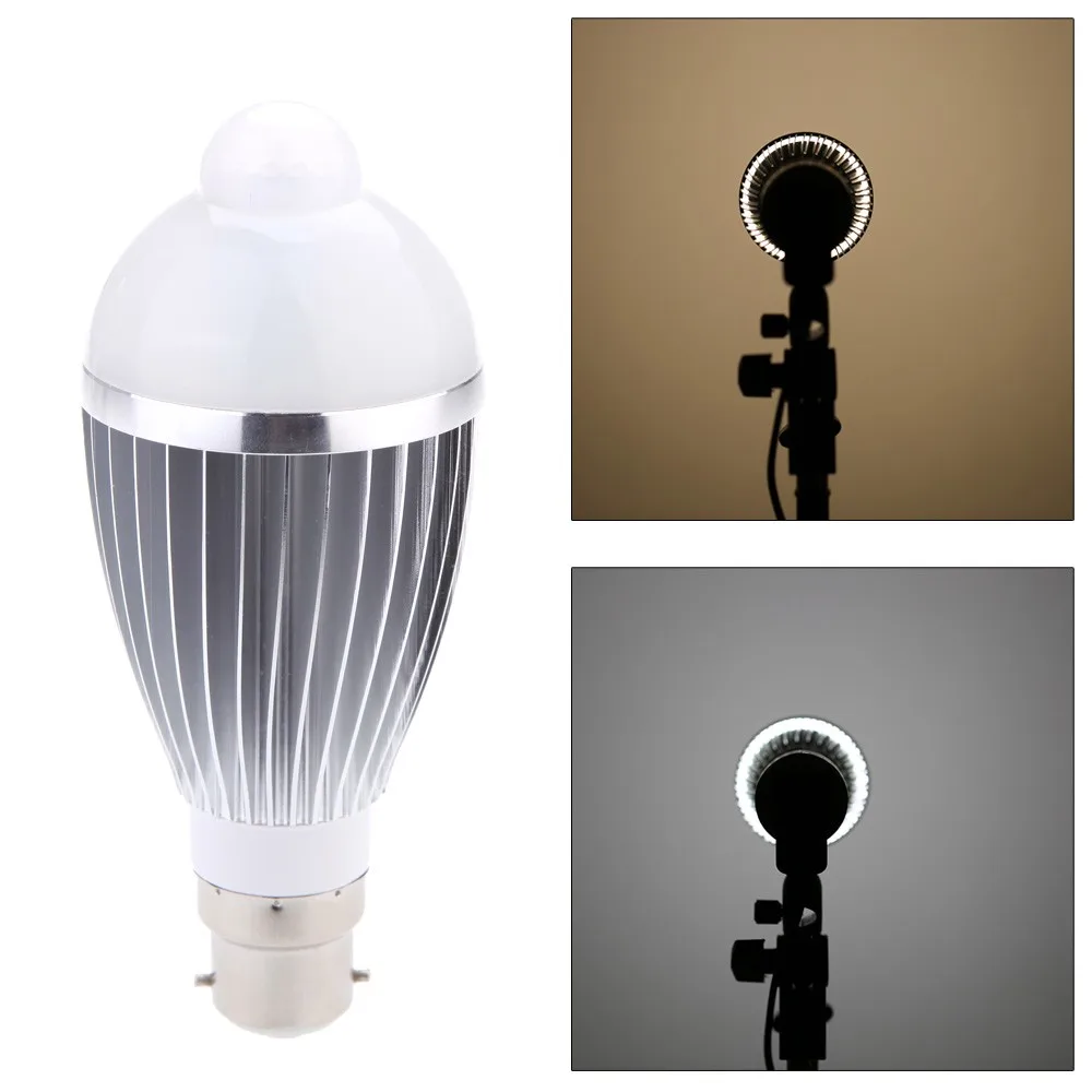 

B22 9W LED Infrared PIR Human Motion & Light Sensor Auto Detection Bulb Lamp 85-265V Drop shipping