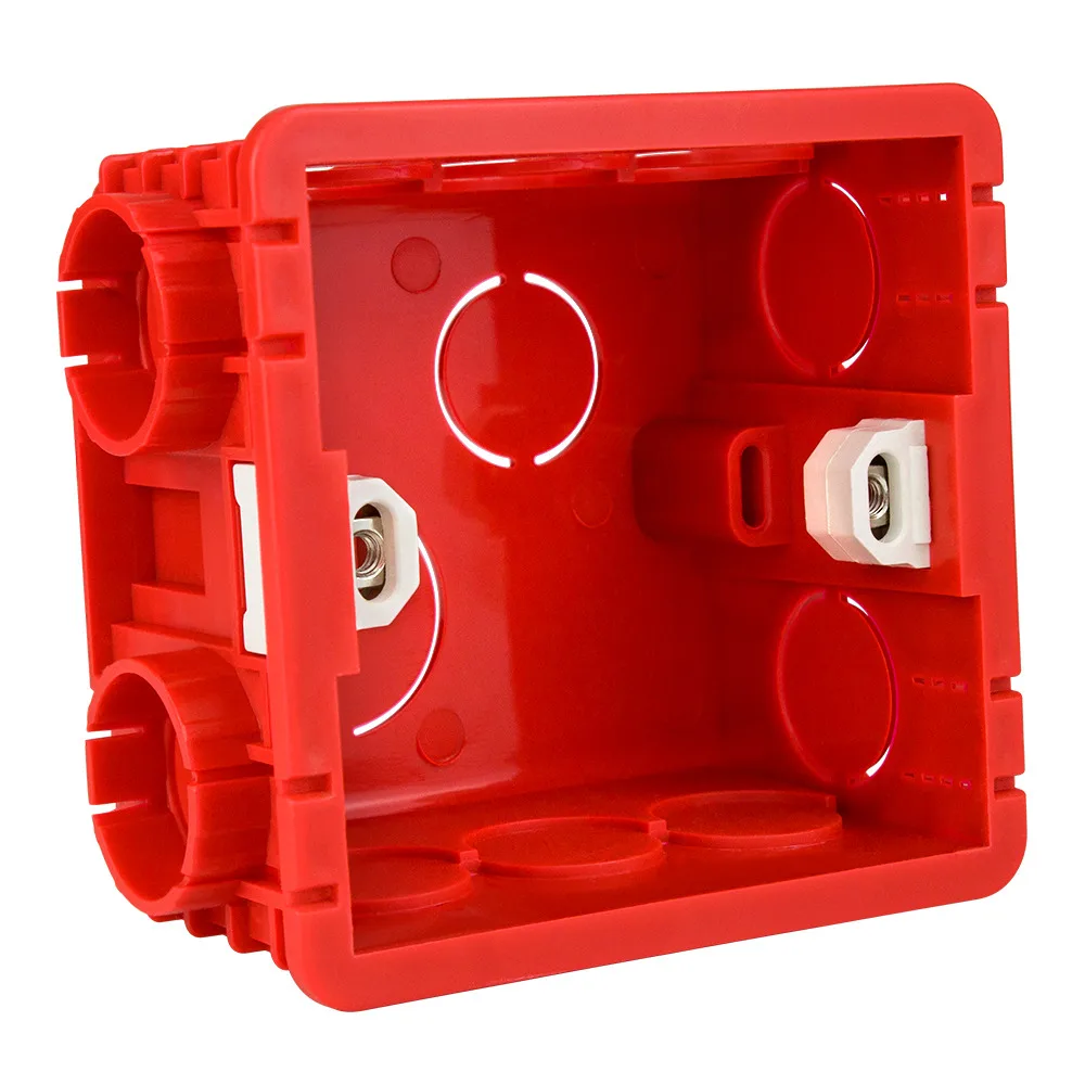 Переключатели кассета секретный тайник подходящий настенный ящик для типа 86 Темный наряд переключатель, розетка, led Шаг лестницы освещение Монтажная коробка - Цвет: Красный