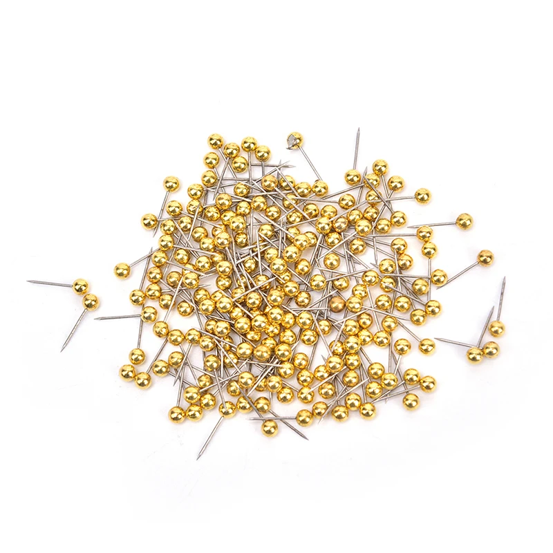 Push Pins Metal Ball Head Thumbtacks Steel Point Bulletin Board Office School Stationery 200pcs/lot