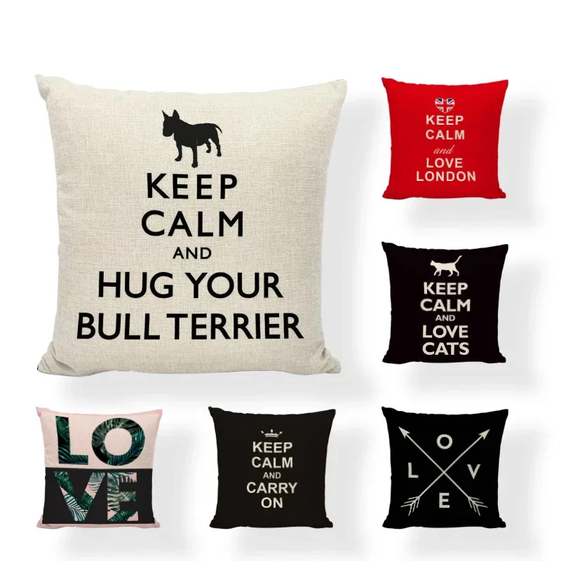 Высококачественный чехол для подушки серии Keep Calm Мультяшные наволочки Love London