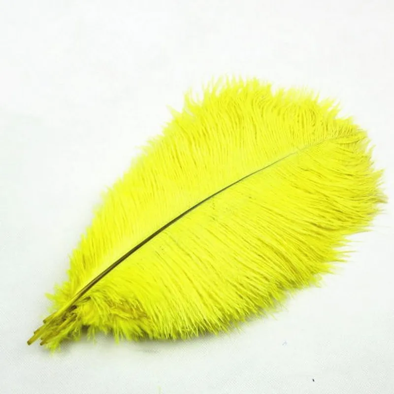 yellow Высокое качество, 45-50 см, перья страуса для рукоделия, для свадебной вечеринки, карнавала, танцора, украшения, пламы для украшения своими руками - Цвет: yellow