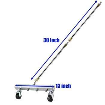 

Pressure Washer Water Broom 13 Inch Power Washer Cleaner+15in Washer Wand For Sidewalk Driveway Deck Sweeping Loose Debris