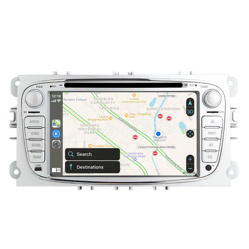 Sale CarExc 7 inch Car Muiltmedia Player With CarPlay GPS Navigation for Ford Focus II Mondeo S-Max C-Max Galaxy II Kuga 2011Radio 4