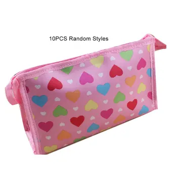 

10pcs/Set Women Cosmetic Bag Travel Make Up Bags Fashion Ladies Makeup Pouch Neceser Toiletry Wash Organizer Case Whole Sale